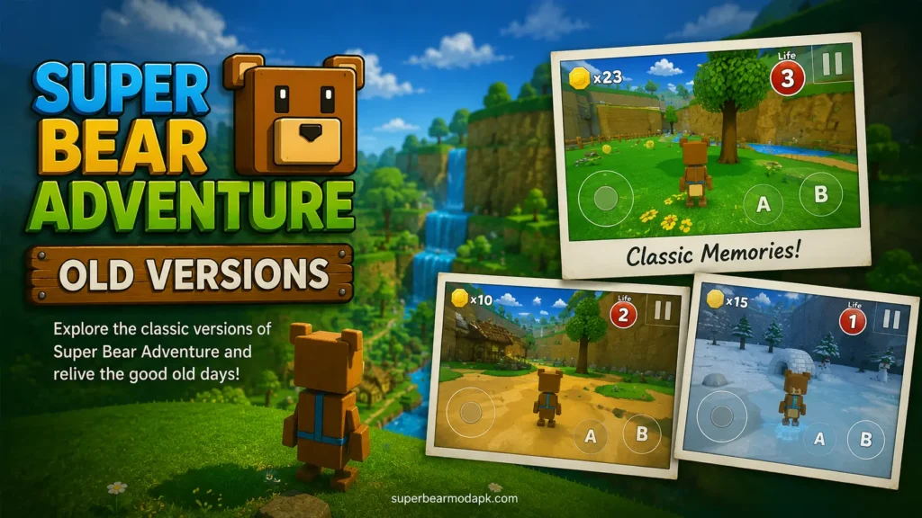 Super Bear Adventure Mod APK Old Versions